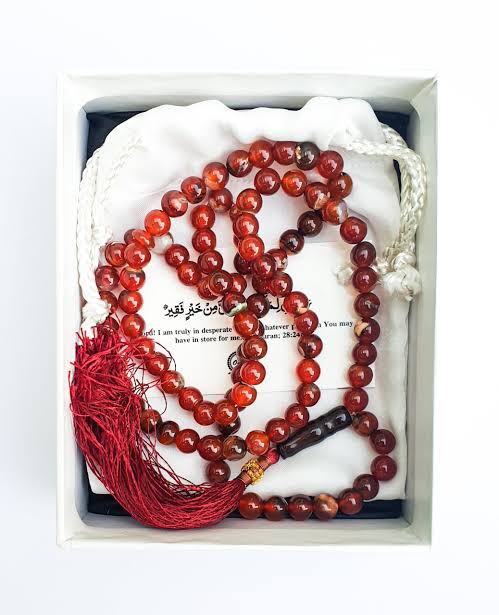 Red Agate Premium Tasbeeh 100 beads