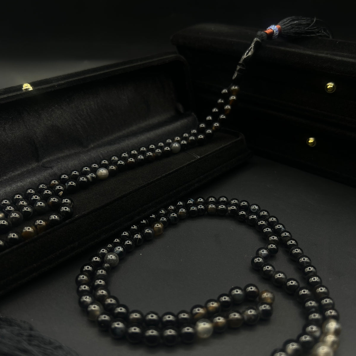 Black Premium Agate Tasbeeh 100 Beads