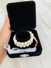 White Froza Premium Tasbeeh 33 Beads