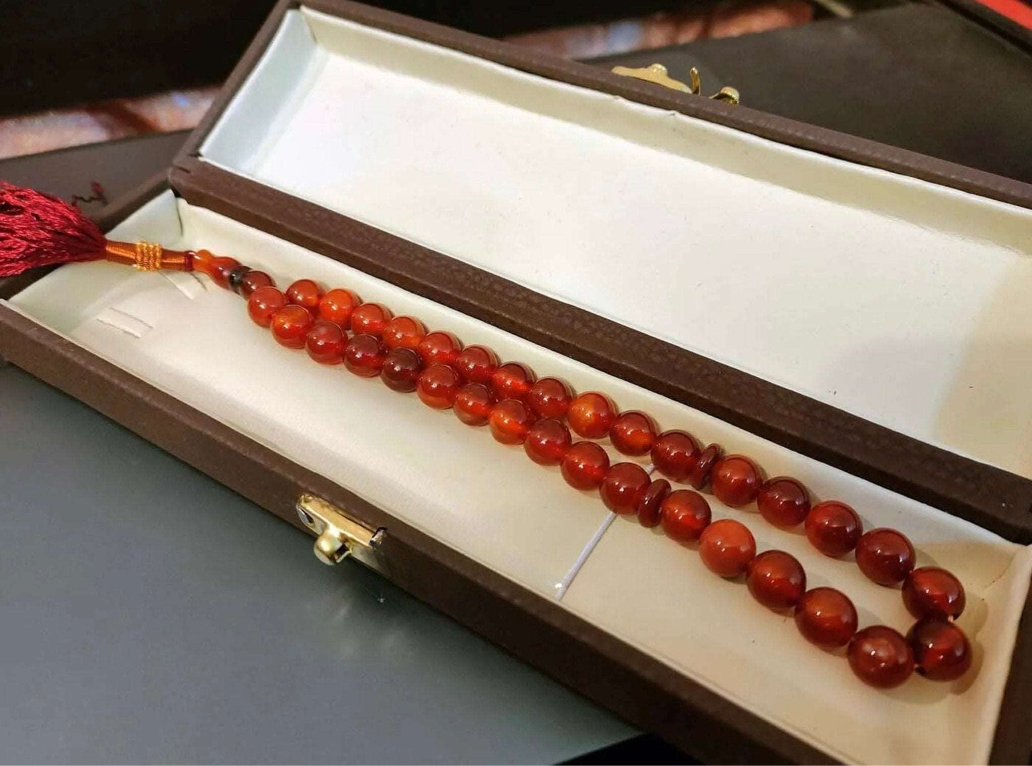 Red Agate Premium Tasbeeh 33 Beads